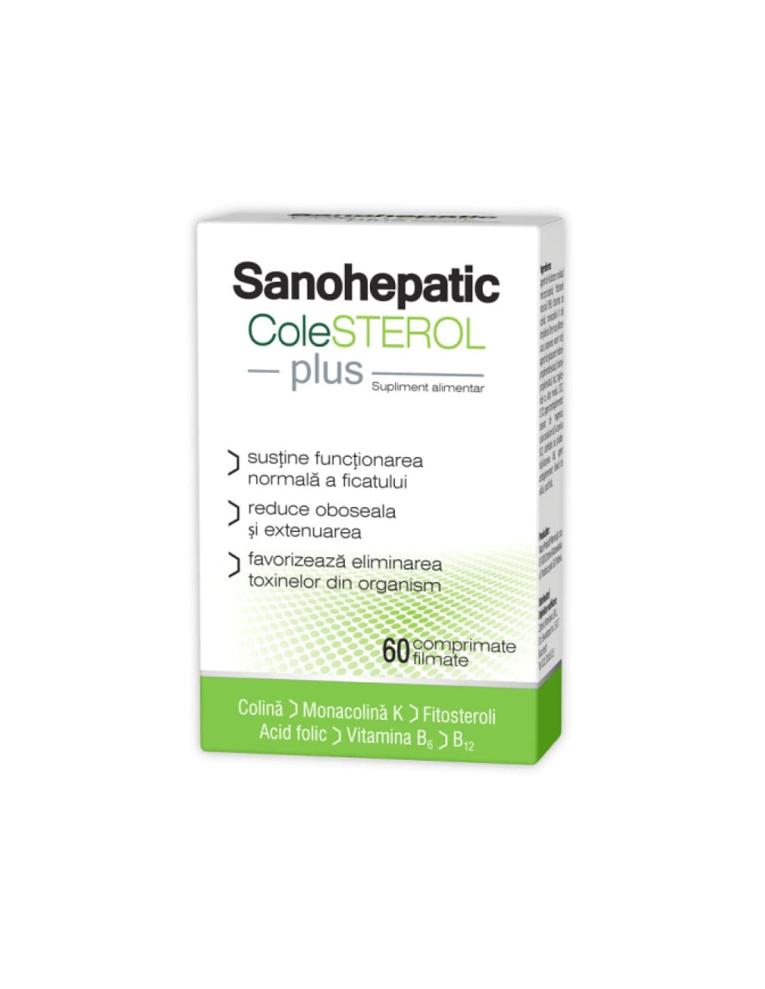 Sanohepatic Colesterol plus, 60 compr., Zdrovit