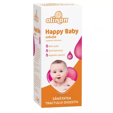 Alinan solutie anticolici, Happy baby, 20 ml, Fiterman