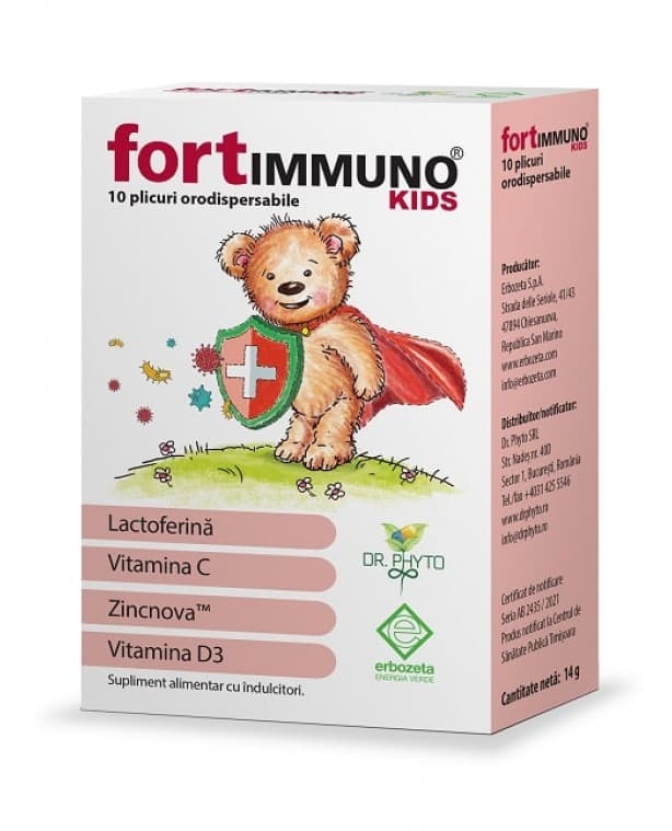 Fortimmuno Kids x 10 plicuri Dr Phyto