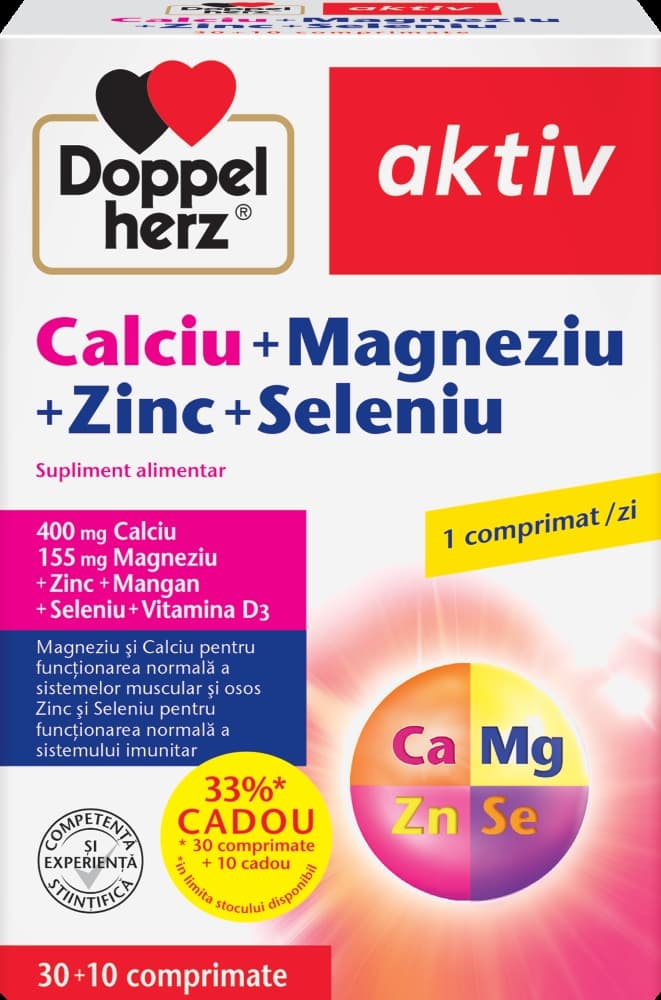 Ca+Mg+Zn+Se 30+10 comprimate Doppelherz