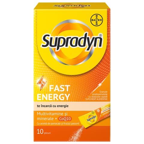 Supradyn Fast Energy CoQ10 granule 10 plicuri Bayer