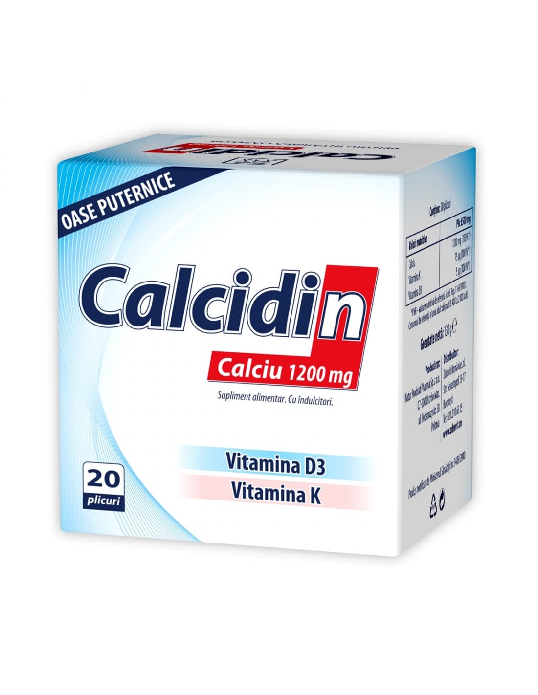 Calcidin 1200 mg 60 plicuri, Zdrovit