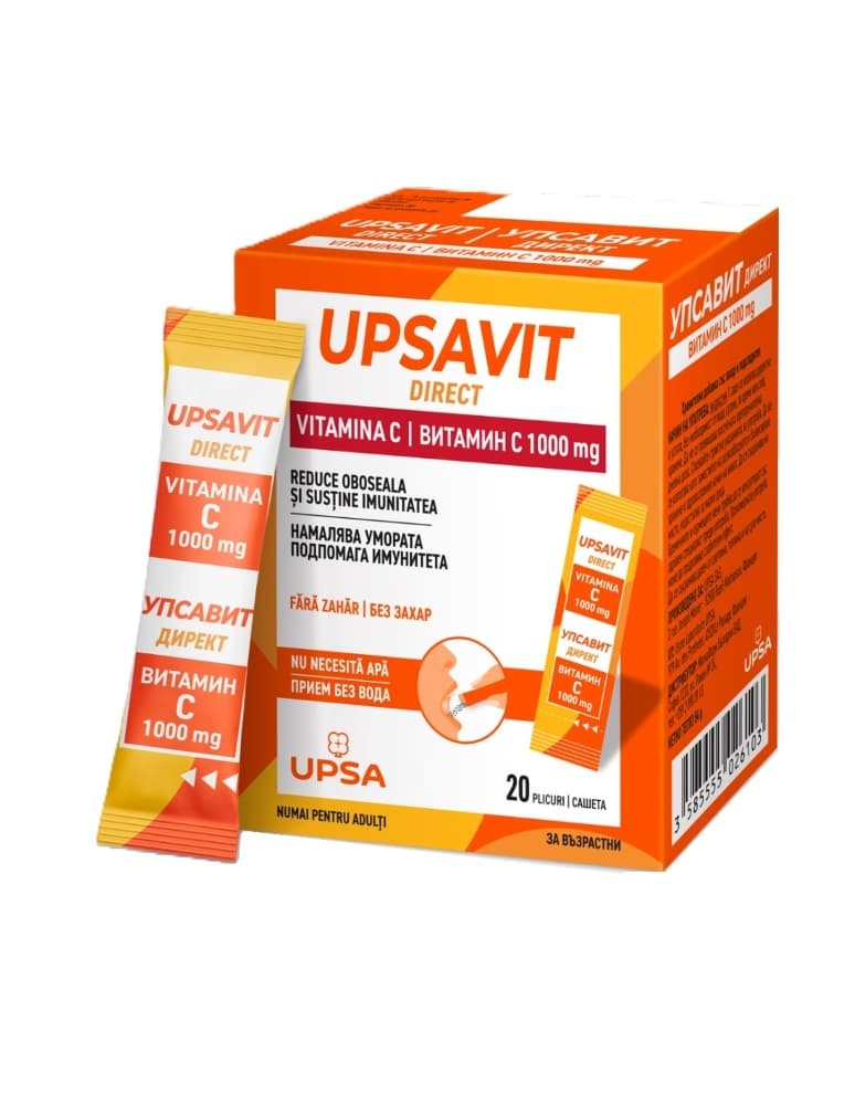 Upsavit Vitamina C 1000 x 20 plicuri orodispersabile
