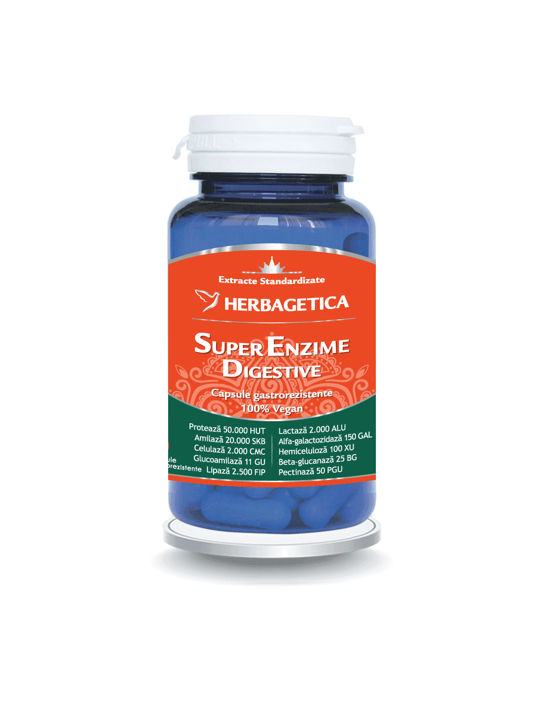 Super enzime digestive, 30 capsule, Herbagetica