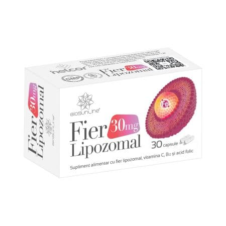 Fier lipozomal, 30mg, 30 capsule, Helcor